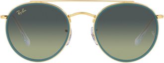 Ray-Ban Green Vintage Round Unisex Sunglasses RB3647N 9235BH 51