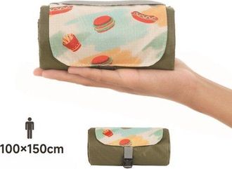 OEM Manta De Picnic, Impermeable, Ultraligera Y Compacta, Manta Verde Para Exteriores, Acampadas, Playa Y Senderismo, Verde Oscuro, 150 X 210 Cm