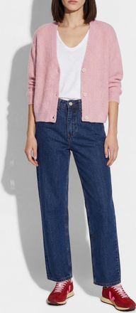 American Vintage V-neck T-shirt, Womens, White