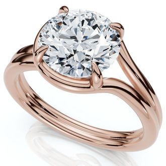 Pompeii3 Certified 2Ct Blaire Diamond Knot Solitaire Engagement RIng 14k Gold Lab Grown