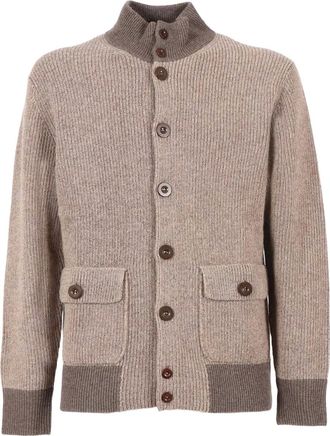 Ballantyne ribbed wool cardigan - Brown