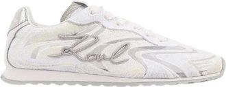 Karl Lagerfeld Schoenen, Dames, Wit, 40 EU, Leer, Venus Mesh Mix Sneaker