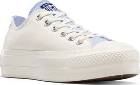Converse Chuck Taylor All Star Low Top Platform Sneaker in Egret/Egret/Blue Supermoon at Nordstrom Rack, Size 6.5