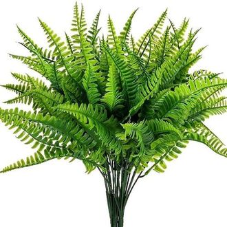 OEM Helechos Artificiales - Plantas Artificiales - Verde - Ideales Para Decoraci&oacute;n De Escritorios, Jardines, Bodas Y Fiestas - 15 Unidades
