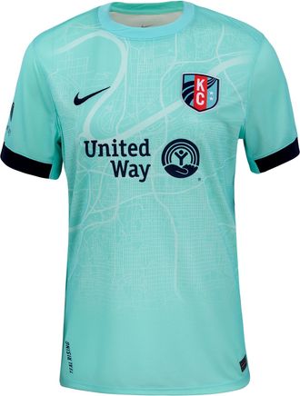 Nike Debinha de Oliveira KC Current 2025 Stadium Away Nike Womens Dri-FIT NWSL Replica Jersey in Green | P35557KCDO-HYT