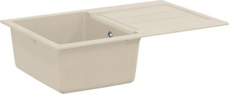 vidaXL Lavabo Beige 780 X 500 Mm 80% Cuarzo Y 20% Resina Vidaxl