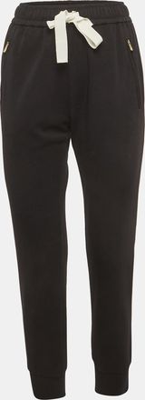 Carolina Herrera Black Jersey Drawstring Joggers