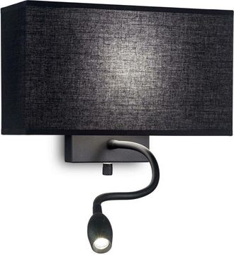Ideal Lux Ideal Lux - Hotel - led 2 Light Wall Light Black