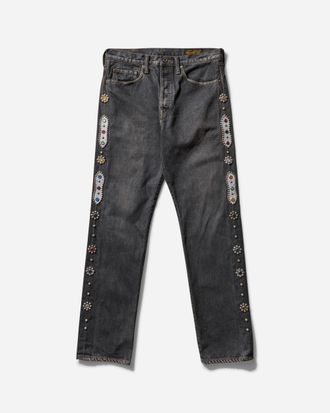 KAPITAL Men s 14oz Denim 5P Monkey Cisco (Studs) Black