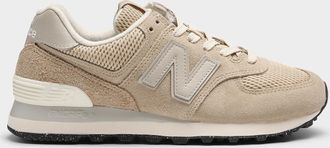 New Balance Womens 574 beige suede sneakers