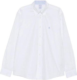 Brooks Brothers Regular Fit Oxford Non-Iron Button-down overhemd - Heren - Overhemden - Wit - Maat: 2XL Katoen
