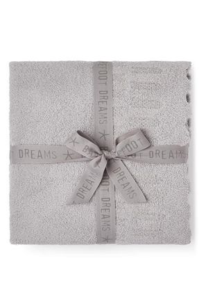 Barefoot Dreams CozyChic Textured Throw Blanket in Oyster at Nordstrom