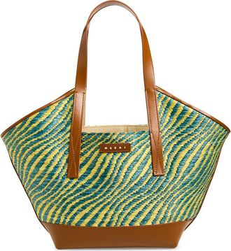 Marni Small Waves Tote in 00V44 Garden Green at Nordstrom