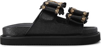 Kurt Geiger Womens Robbie Sandals - Black Fabric - Size UK 4