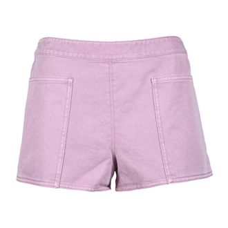 Max Mara Catwalk Shorts in katoen met rits - Dames - Bermuda - Paars - S - Katoen - Korte Broeken