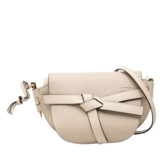 Loewe Pre-owned Gate Crossbody Bag - Dames - Pre-owned - Beige - Maat: ONE Size Leer