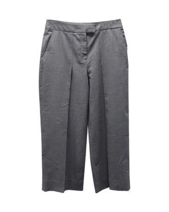 Zac Posen Cropped Dress Pants in Grey Polyester