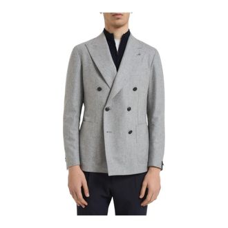 Tagliatore Blazers, male, Gray, Size: XL Double-breasted Jacket