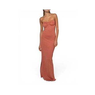 Beliza Dames, Jurken, Oranje, Maat: L Polyamide