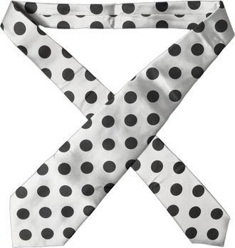 Dolce & Gabbana Polka Dot Zijden Verstelbare Stropdas - Dames - Stropdassen - Veelkleurig - ONE Size - Accessoires