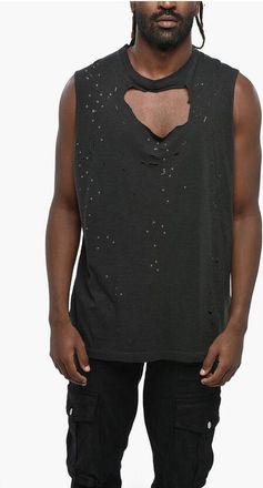 Dsquared2 Vintage Effect CIGARETTE FIT Tank Top with Studs size Xxl