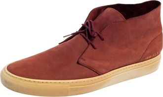 Common Projects Burgundy Suede Desert Boots