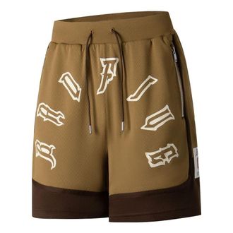 Li-Ning Anti-Wu BadFive Logo Basketball Shorts Brown AAPT009-2