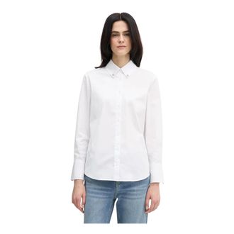 Joop Dames, Blouses & Shirts, Wit, Maat: L Katoen