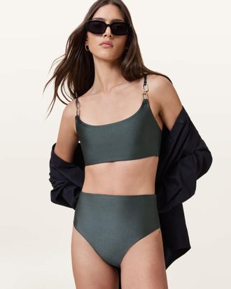 AllSaints Polyamide Talaria Bikini Top, Size: XS
