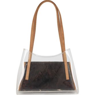 Jeffrey Campbell Reinvent Mixed Media Tote in Beige Brown Clear at Nordstrom