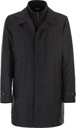 Fay Morning Coat In Technical Poplin