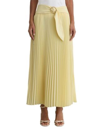Reiss Amelie Pleated Belted Midi Skirt
