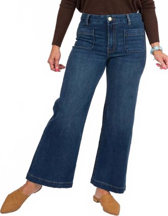 Kut from the Kloth Meg High Rise Wide Leg Jeans With Patch Pocket In Cheerfully
