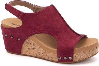 Corkys Footwear Womens Carley Wedge In Dark Red