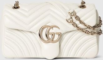 Gucci GG Marmont Medium Shoulder Bag, White, Leather