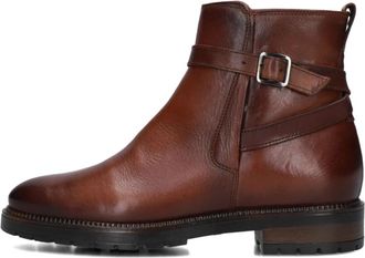 Notre-V Bruine Enkellaarsjes - Dames - Enkellaarsjes - Bruin - 37 EU - Leer - Schoenen