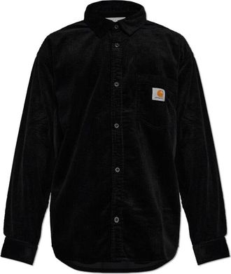 Carhartt Work in Progress Corduroy Shirt Loyde - Heren - Casual Overhemden - Zwart - S - Katoen - Overhemden
