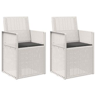 vidaXL Sillas De Comedor De Jard&iacute;n 2 Pcs Y Antracita Pp Vidaxl