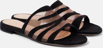 Gianvito Rossi Sandali Tigra in suede e mesh