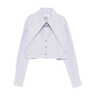Vivienne Westwood Shirts, female, Blue, Size: S Cut Off Heart Shirt