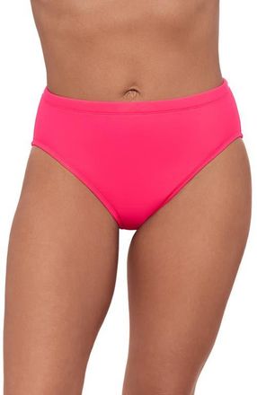 Aqua Green Mid Rise Tummy Control Brief Swimsuit Bottom in Rose Quartz at Nordstrom, Size X-Large