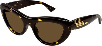 Bottega Veneta Zonnebrillen - Dames - Zonnebrillen - Bruin - 53 MM - Accessoires