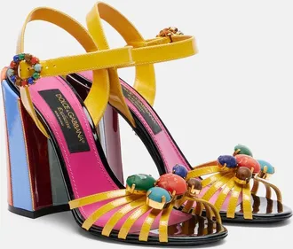 Dolce & Gabbana Keira embellished leather sandals