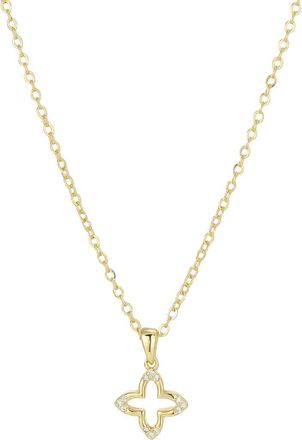 Adornia 14K Gold Plated Cubic Zirconia Clover Pendant Necklace at Nordstrom Rack