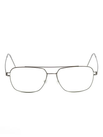 Lindberg Martin browline glasses - unisex - Titanium - 55 - Silver