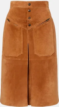 Chlo&eacute; Chlo&eacute; Suede midi skirt