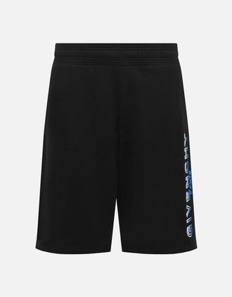 Givenchy Mens Givenchy Paris Gradient Logo Embroidered Sweat Shorts in Black - Size: 39/38/32