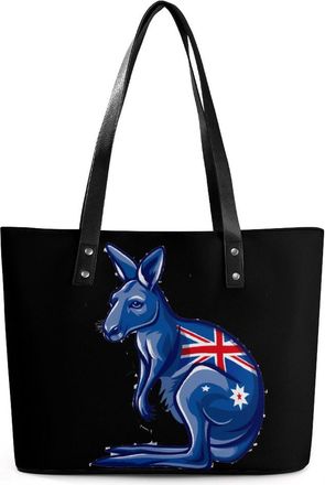 Generic Kangarooes Australian Flag Tote Bags for Women Cute Shoulder Purses Handbags