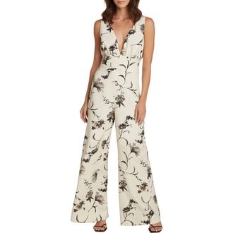Matty M Natalia Floral Wide Leg Jumpsuit in Natural at Nordstrom Rack, Size X-Small