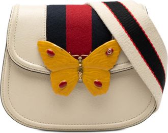 Gucci Pre-owned Gucci Small Calfskin Web Linea Butterfly Totem Crossbody Ladies 505388 200047